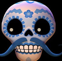 Teschio blu